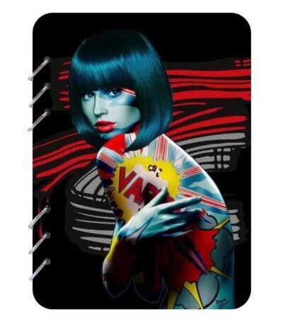 Black and red comic book